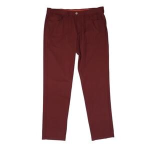 REDVANLY Mens Clydingnylon Pants Size XL Maroon Red Golf Stretch Trouser NWT